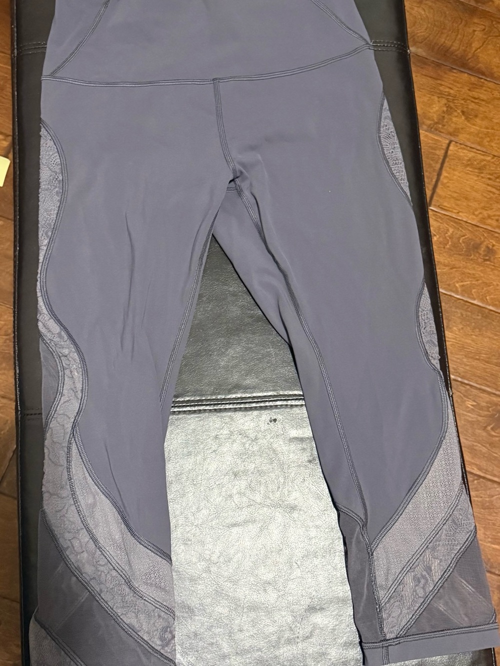 lululemon athletica Charcoal Gray Mesh-Panel Leggings